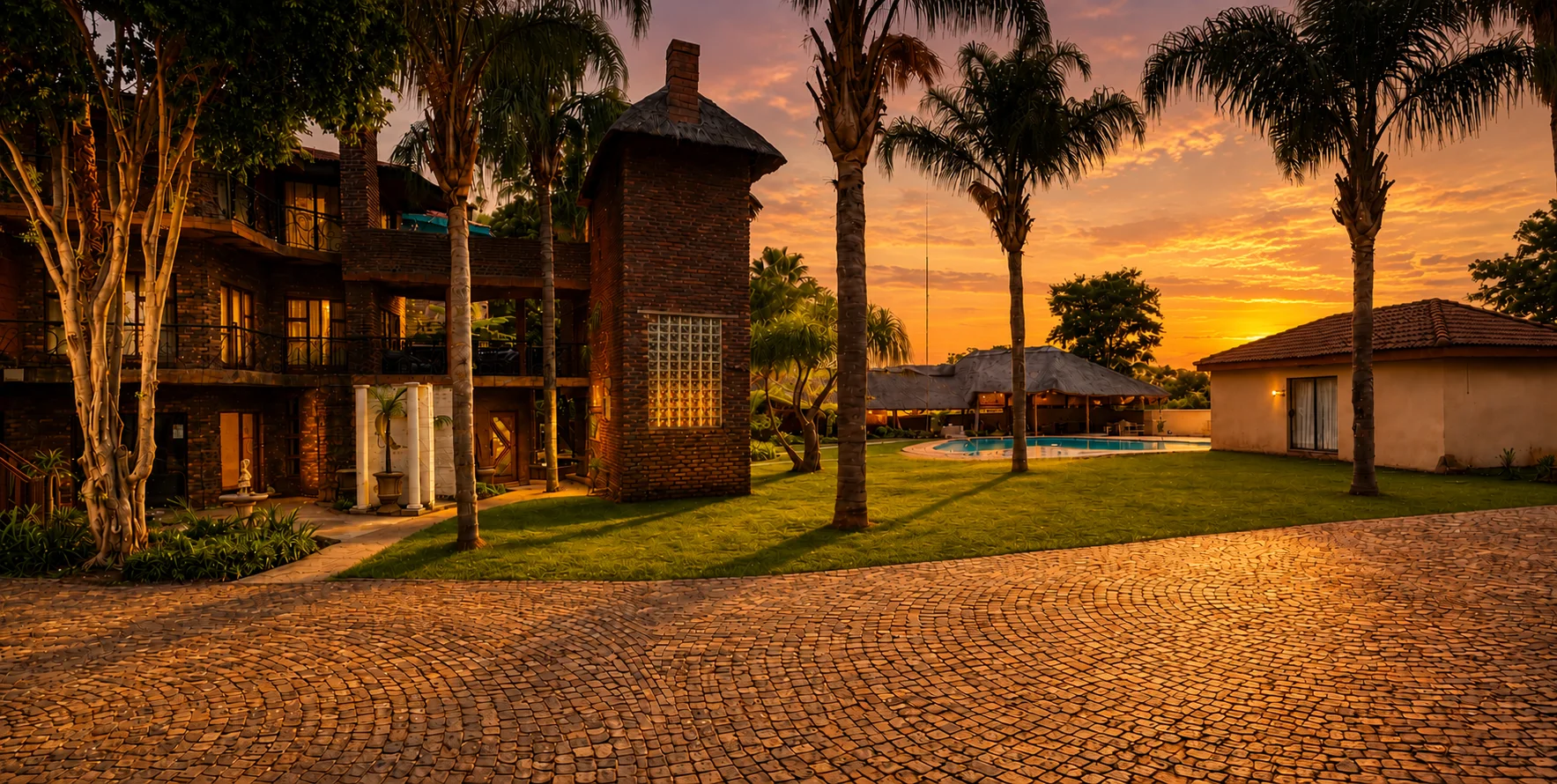 Hoffanhein Lodge at sunset